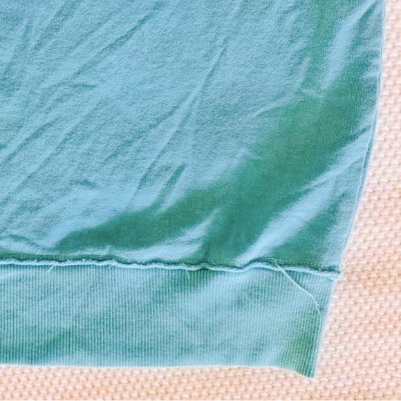 SCRAPBOOK Turquoise Rodeo Sweatshirt w Raw Hem - Picture 9 of 13